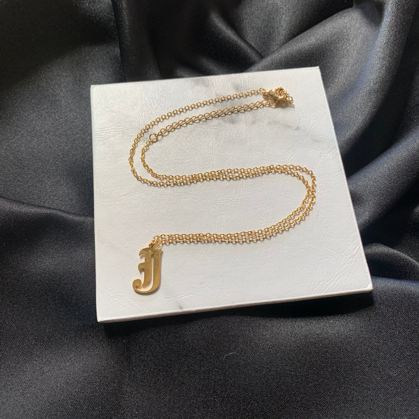 Old English Letter Necklace